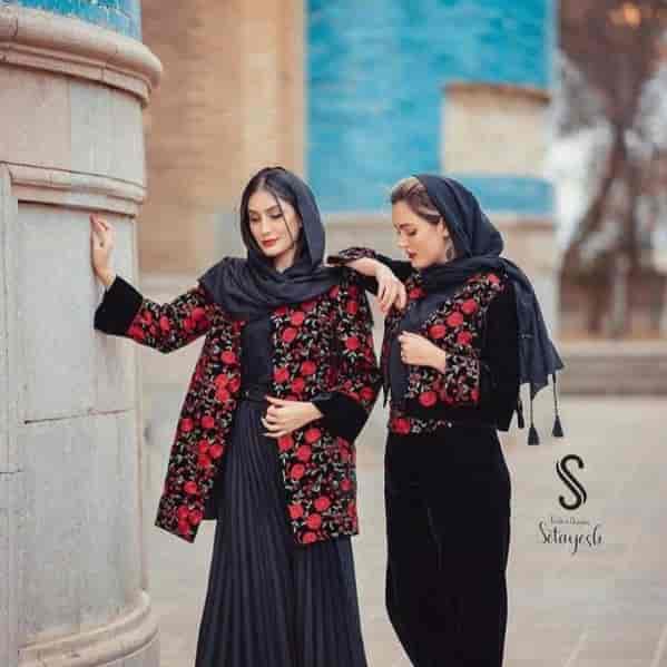 کت مخمل سوزن دوزی